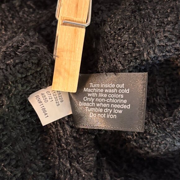 Lane Bryant Size 26/28 Oversized Chunky Knit Sweater Black Textured Lagenlook - Picture 9 of 10